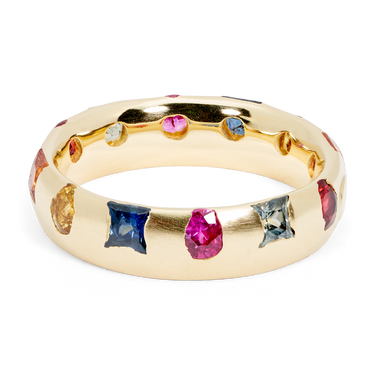 Wide Harlequin Celeste Ring - Made to Order